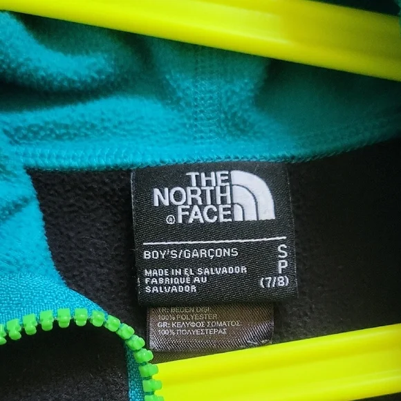 The North Face Teal and Black Zip-Up Hoodie - Picture 2 of 2